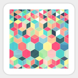 Yummy Summer Colour Honeycomb Pattern Sticker